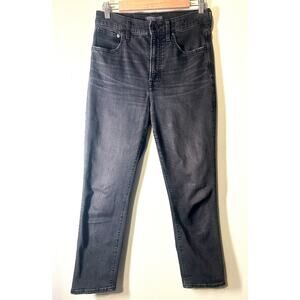 Madewell Black distressed SZ 27 "The Perfect Vintage Crop Jean" Pants-Highrise